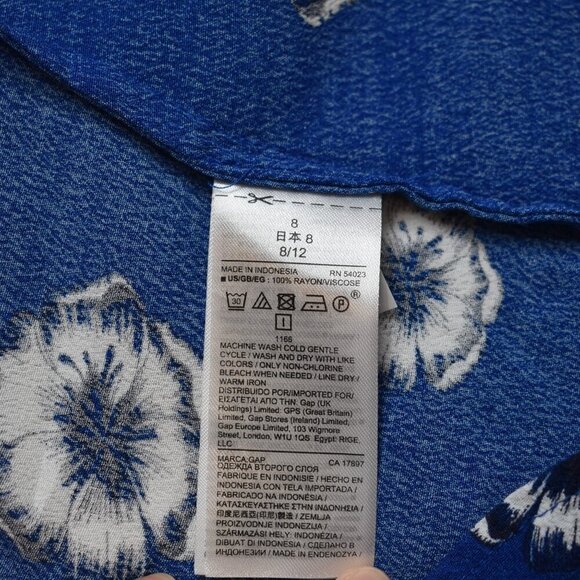 GAP Floral Babydoll Dress Sz 8 Retro 90s Cottagecore Prairie Boho Sundress Party - Picture 9 of 16